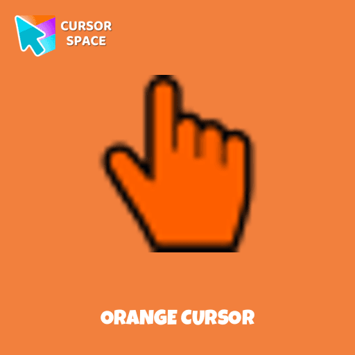 Orange cursor pointer cursor